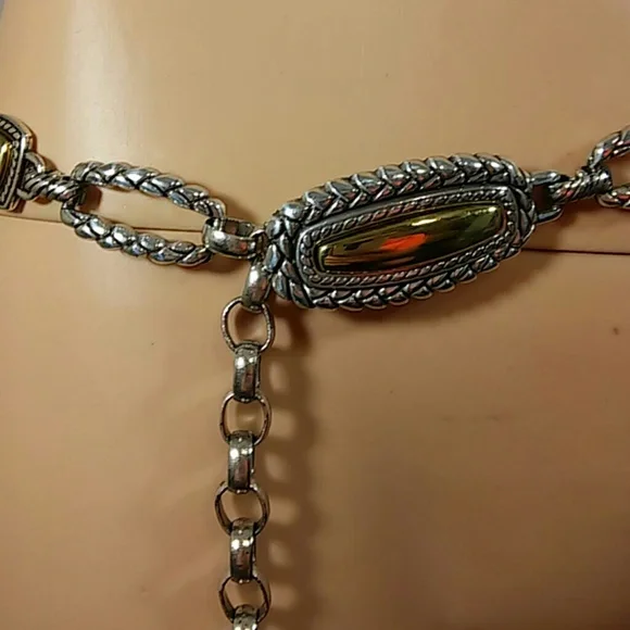 Brighton Silver & Gold Metal Belt - Picture 2 of 8